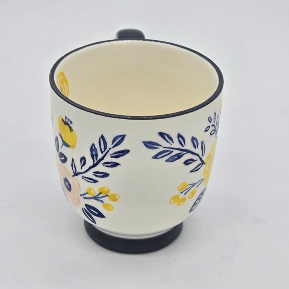 Potter's Studio Blue and Yellow Floral Mug NEW - Picture 2 of 5